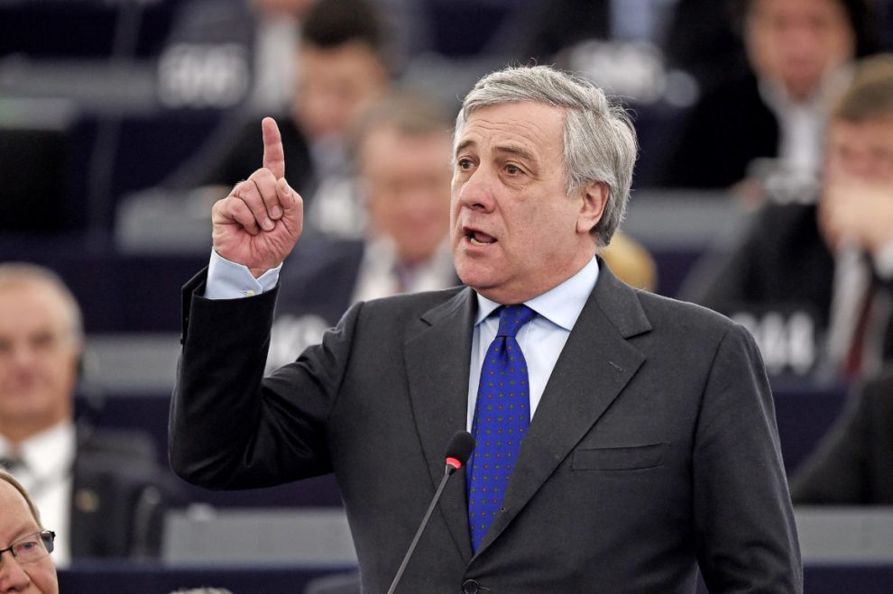 Antonio Tajani, presidente del Parlamento Europeo e candidato premier da Forza Italia alle elezioni Politiche del 2018.