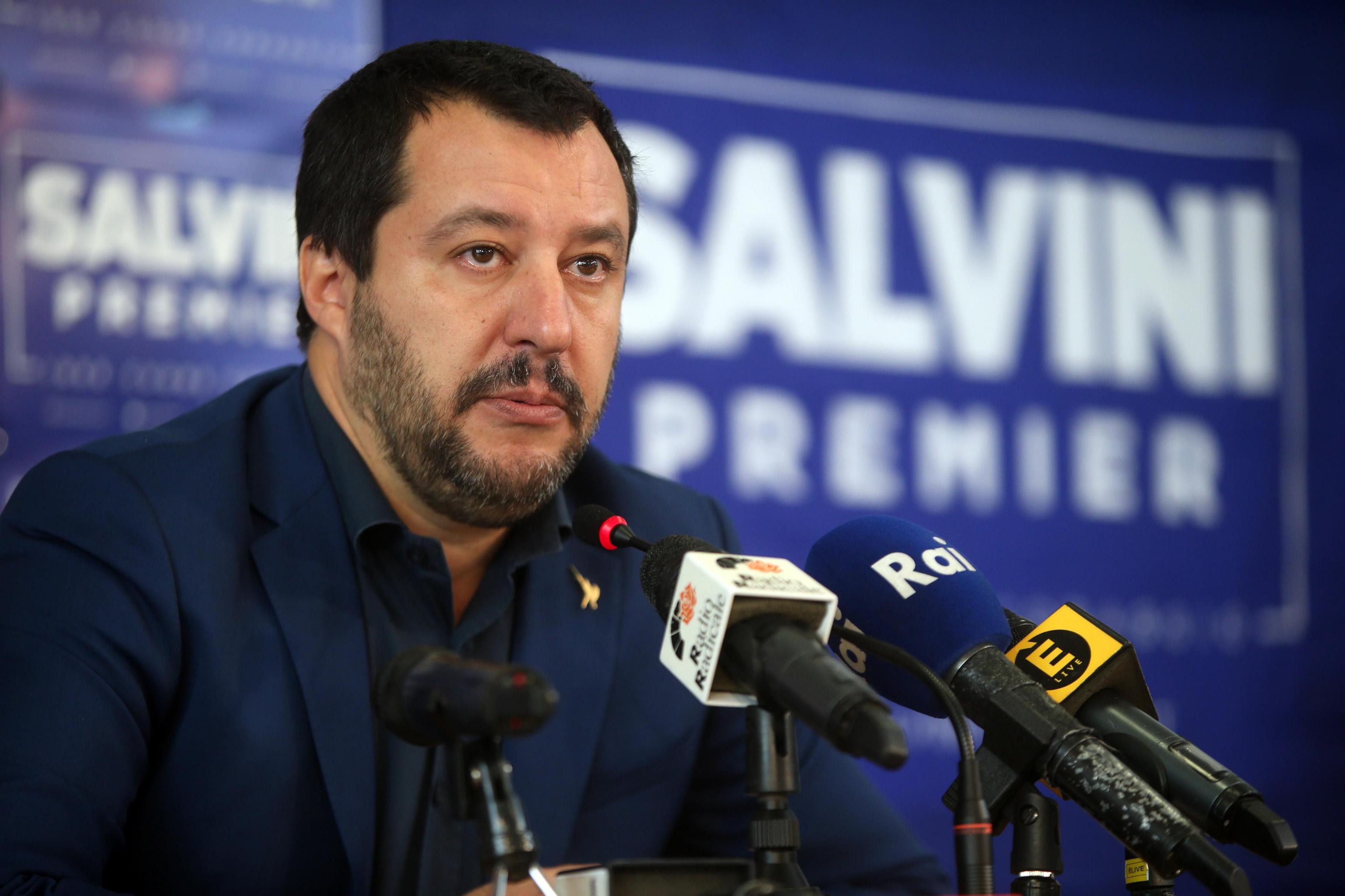 Il ministro dell'Interno e leader della Lega, Matteo Salvini