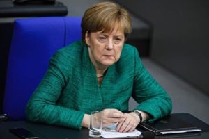 Chancellor Merkel gives government declaration to German Bundestag